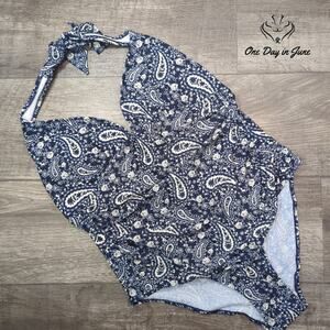 Firstway Halter Padded  Tummy Control One Piece Swimsuit Size XL